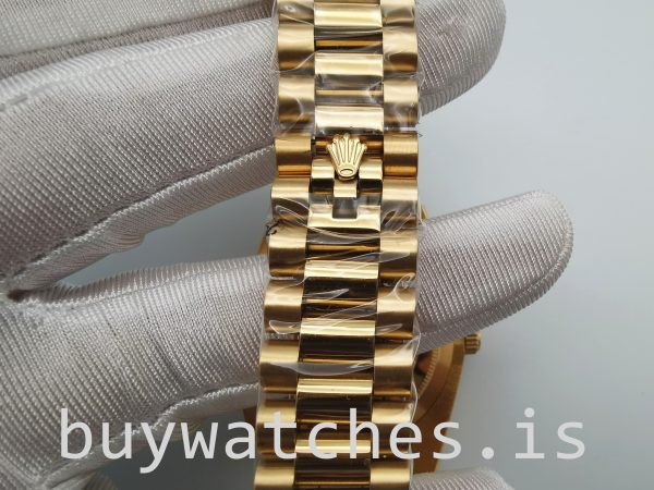 Rolex Day-Date 128348rbr 36 mm arany gyémántokkal Unisex automatikus karóra