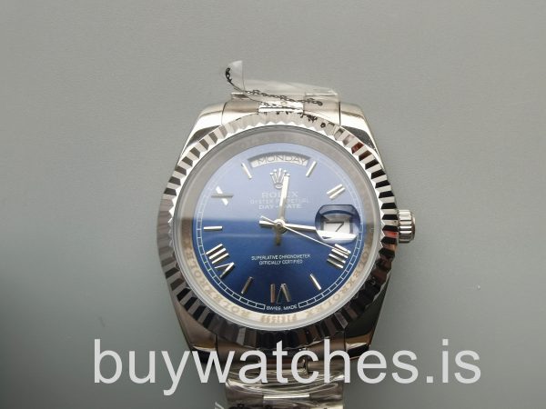 Rolex Day-Date 228239 Férfi 40 mm-es kék 18 kt fehérarany automata óra