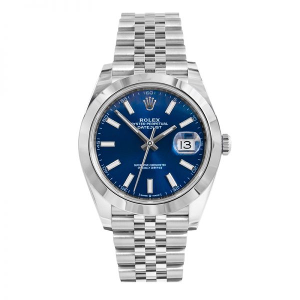 Rolex Datejust 126300 Férfi 41 mm-es kék acél automata óra