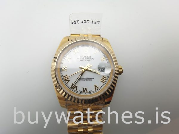 Rolex Datejust 126333 Férfi 41 mm-es rozsdamentes acél fehér automata óra