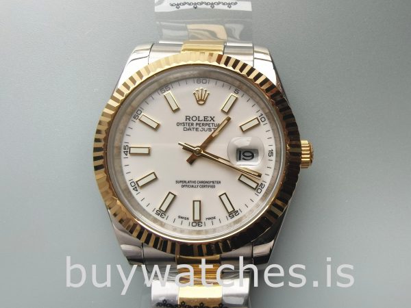 Rolex Datejust Oyster White Stk Asian 2813 Férfi fehér automata óra
