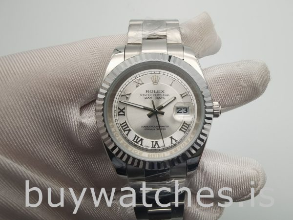 Rolex Datejust 4770 Fehér telefonos férfi 41 mm-es római számú automata óra