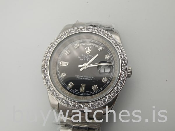 Rolex Day-Date 228349RBR Férfi 40 mm-es fekete tárcsás automata óra