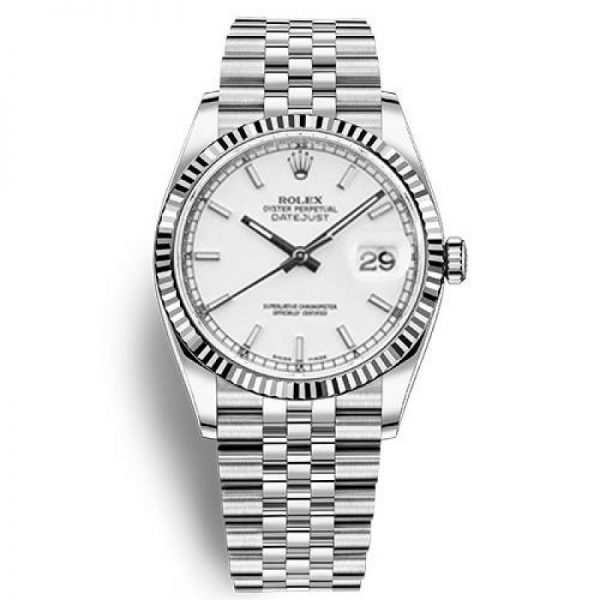 Rolex Datejust 116234 Replica White Dial 36mm Ladys Watch