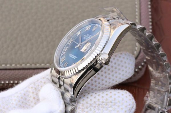 Rolex Datejust 116234 Replica Blue Dial 36mm Lady ezüst karóra