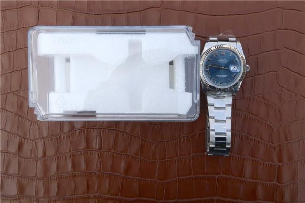 Rolex Datejust 116234 Replica Blue Dial 36mm Lady ezüst karóra